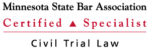 Attorney Cole J. Dixon Recognized as Certified Civil Trial Law Specialist by the Minnesota Stat...